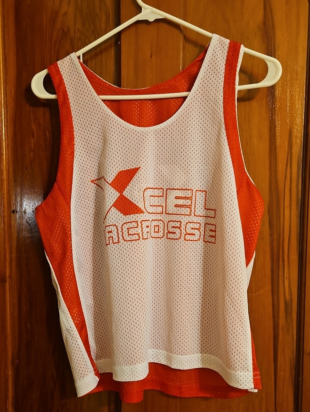 Red and White Lacrosse Reversible Practice Jersey. #288